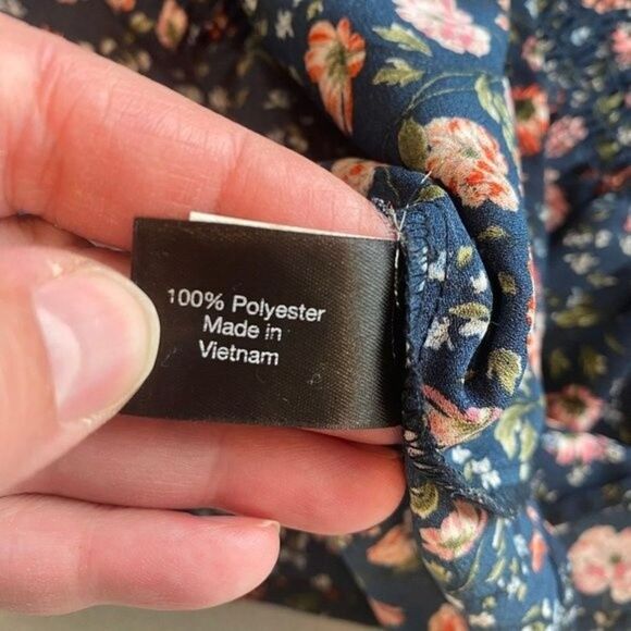 Lane Bryant Floral Fancy Off-Shoulder Top, Navy Blue, Size 1X - Picture 7 of 7